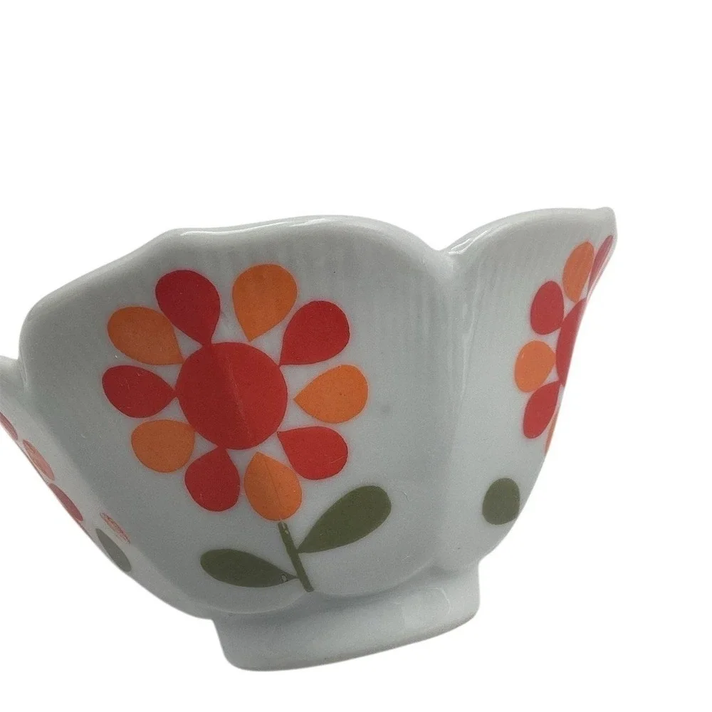 Vintage‎ Floral Dessert Bowl Scalloped Rim 3in